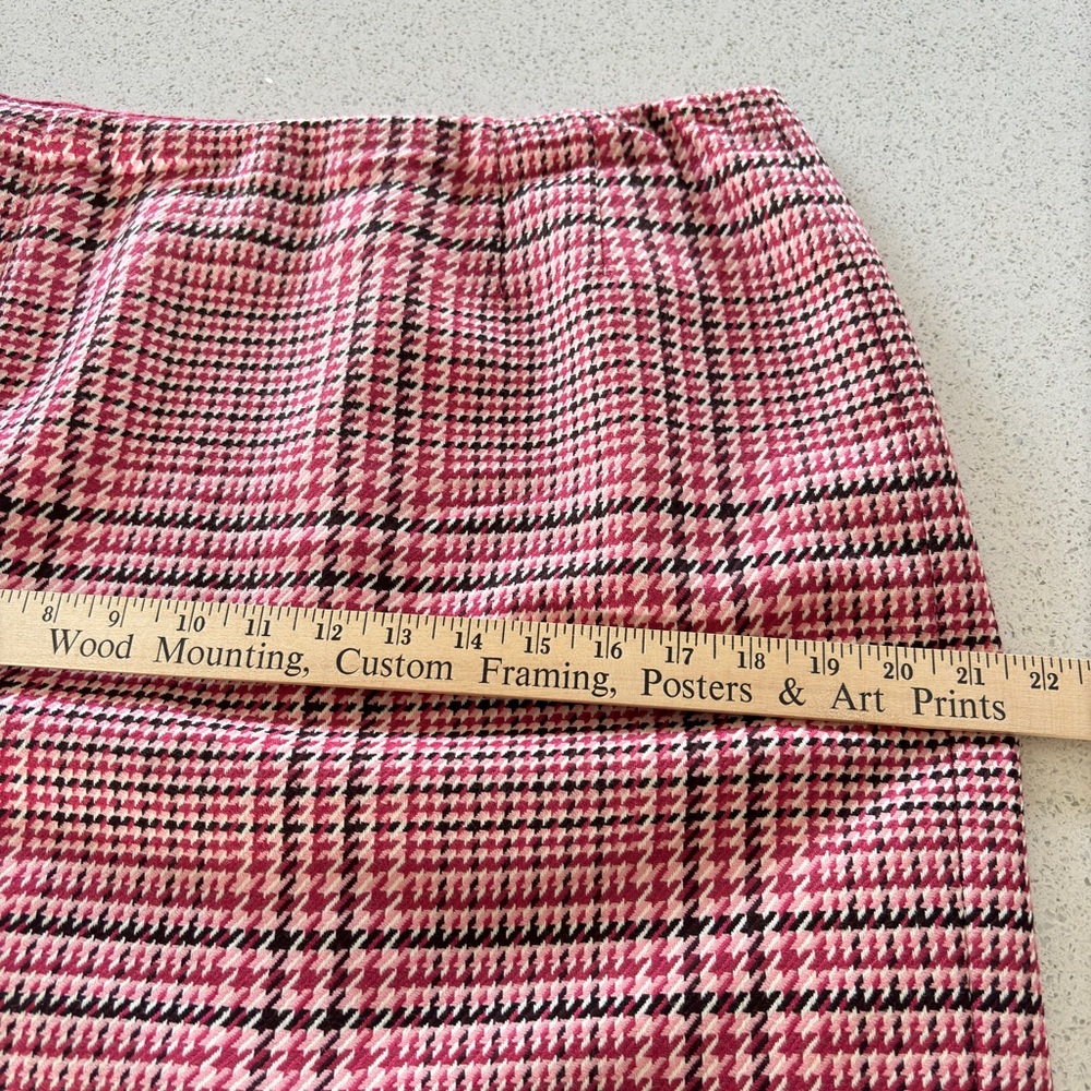 Talbots Women’s Size 14 Plaid Pink Pencil Skirt Wool Lined Classic Cottagecore - Picture 13 of 13